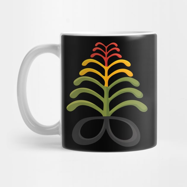 Aya Adinkra Fern in Pan African colors by tatadonets